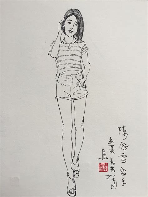 速写人物图片