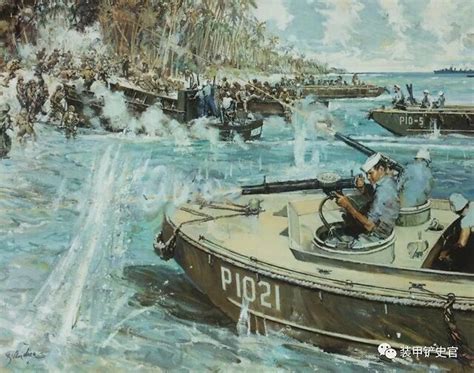 二战老照片 美军在瓜达尔卡纳尔岛 光着膀子装卸弹药