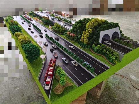 高速路场景模拟沙盘 - 倪势模型沙盘