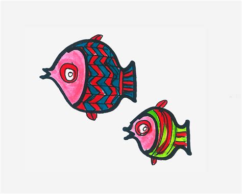 各种可爱小鱼怎么画简单好看 鱼的画法简笔画图片 - 巧巧简笔画