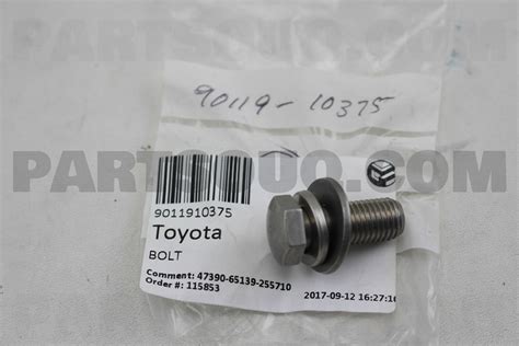 BOLT 9011910375 | Toyota Parts | PartSouq