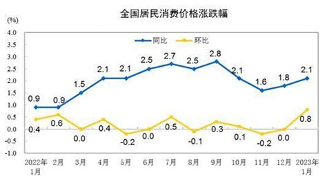 国家统计局：1月份居民消费价格同比上涨2.1% - 中国网