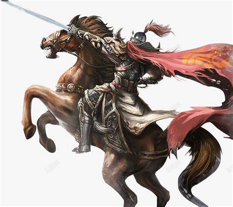 骑马的将士古风手绘png图片免费下载-素材7NQkUqVUW-新图网