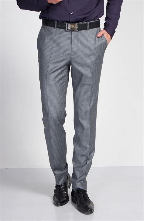 灰色条纹商务西裤-男装定制 | 拉雅网，拉雅私定，拉雅私人定制，在线定制领导品牌