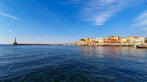 希腊克里特岛Chania的老威尼斯港口.高清摄影大图-千库网