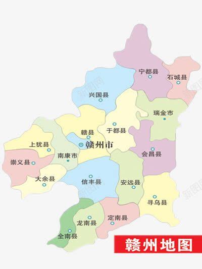 赣州行政区划图图片