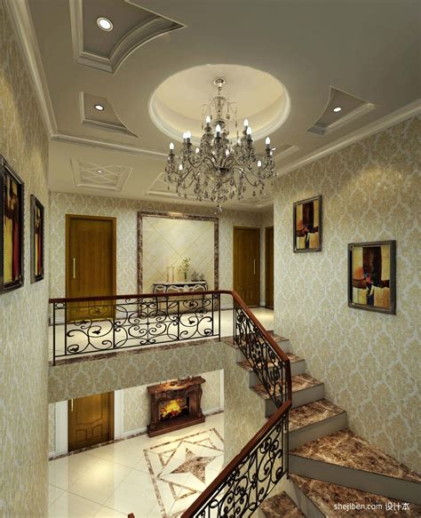 豪华鎏金古典欧式风格别墅客厅吊顶设计装修图_齐家网装修效果图
