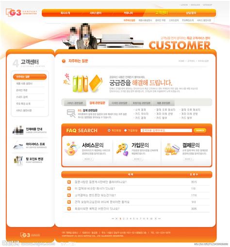 韩国橙色简洁企业网站模板PSD分层（无网页源码）设计图__中文模板_ web界面设计_设计图库_昵图网nipic.com