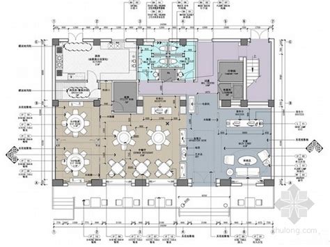 [四川]建筑工程公司时尚现代办公室精装修室内设计施工图（含效果）-办公空间装修-筑龙室内设计论坛