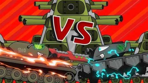 坦克世界动画：KV-44大战日系怪物拯救T-95坦克歼击车