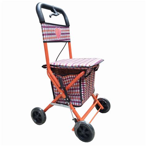 老年手推车代步手扶助行器座椅轻便折叠老人推车可推可坐助步旅游-阿里巴巴