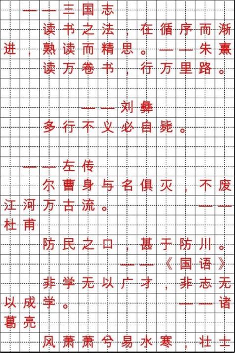 小学生练字字帖模板_word文档免费下载_文档大全