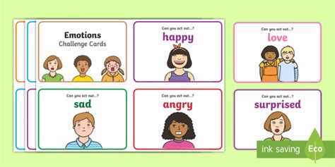 Emotions Drama Challenge Cards (teacher made)