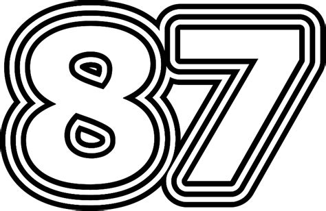 Nummer 87 Design in 3D-Rendering 19552780 PNG
