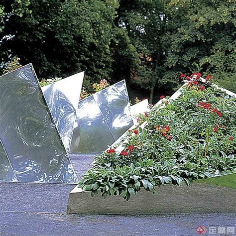 现代景观设计实景图-花池种植池玻璃钢-设计师图库