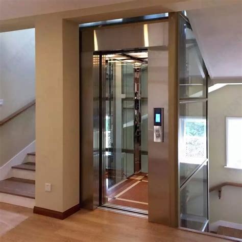 别墅小型液压曳引二层三层复式阁楼及室内外观光平台家用电梯