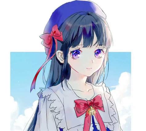 甜美女生头像动漫夕阳蓝
