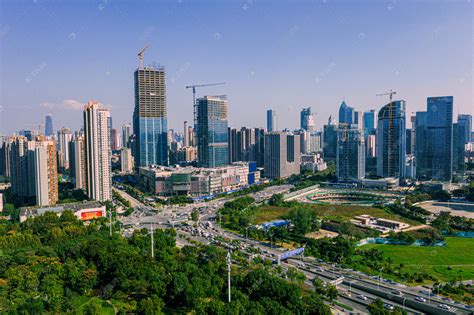 武汉CBD区在建工程大气航拍摄影图高清摄影大图-千库网