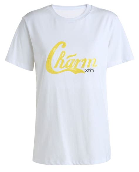 ochirly (欧时力) 官方购物网 - 字母亮片短袖T恤