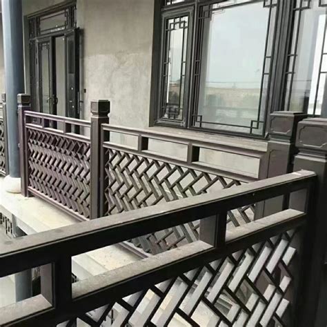 中式复古阳台护栏-四合院仿古护栏厂家_铝方管-广东德普龙建材有限公司