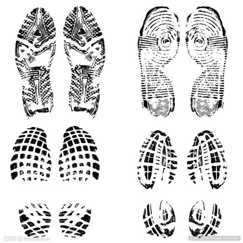 鞋印,矢量,脚印,帆布鞋,靴子,脚掌,运动鞋,痕迹,鞋底,鞋子,设计模板,汇图网www.huitu.com