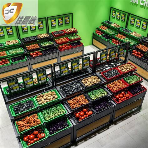 水果货架中岛堆头架展示架蔬菜店生鲜超市货柜台阶梯形陈列架假底-阿里巴巴