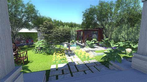 别墅私家庭院（私家花园）景观设计效果图PSD源文件