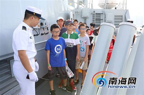 三亚吉阳区举办海军舰艇开放日活动 400人近距离感受海军风采- 南海网客户端