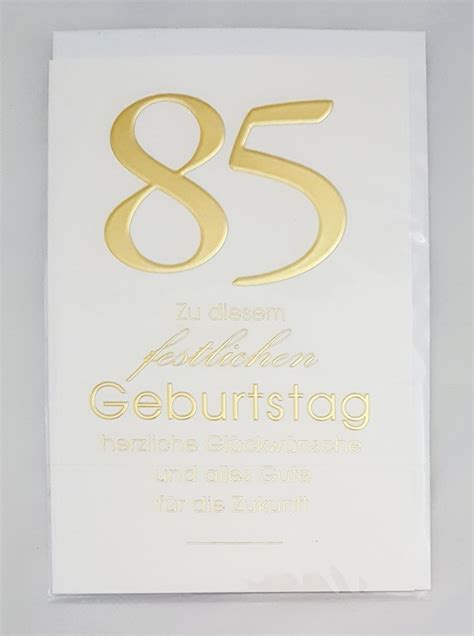 Glückwunschkarte "85" Grußkarte zum 85. Geburtstag kaufen