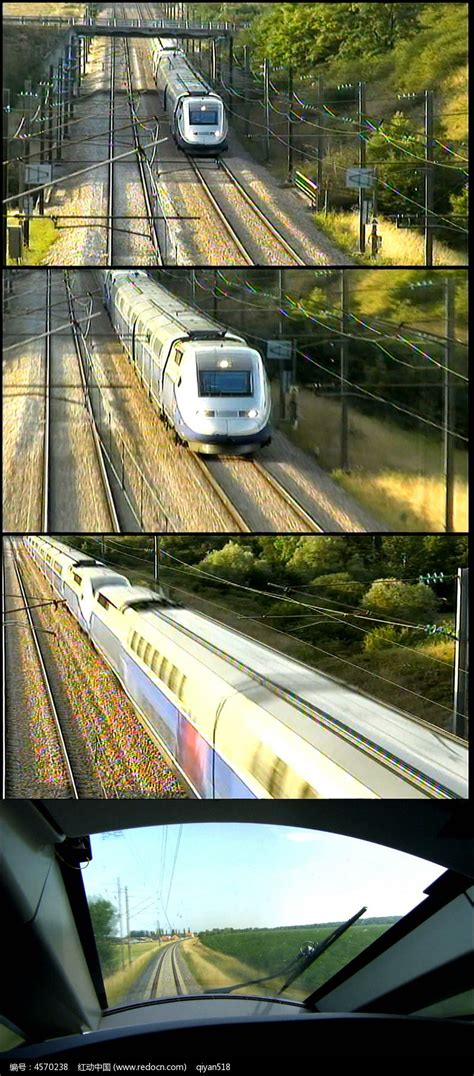 铁轨上疾驰的列车实拍视频素材图片_实拍素材_编号4570238_红动中国
