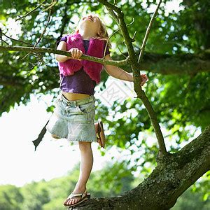 女孩爬树高清图片下载-正版图片501446290-摄图网