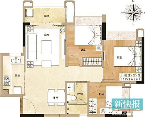 【合景誉山国际_广州合景誉山国际楼盘】零居室户型图|4室2厅2卫建面 125m²房型图-广州贝壳新房