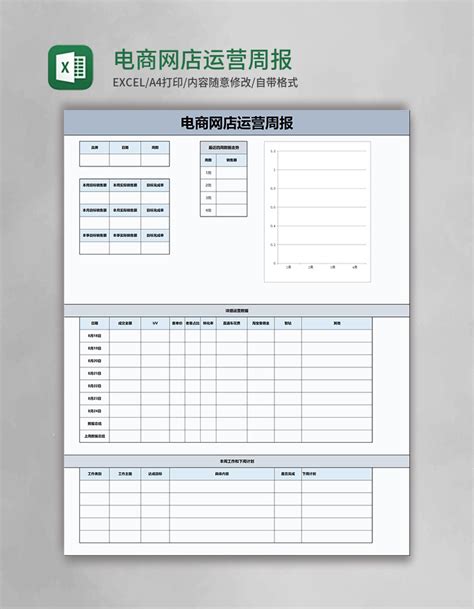 简洁实用电商运营月度工作计划表EXCEL模板下载_电商_图客巴巴