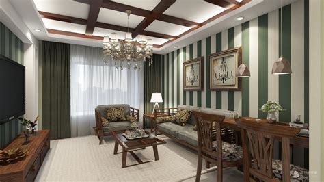 元素东南亚 - 东南亚风格两室两厅装修效果图 - 夏春雨设计效果图 - 躺平设计家