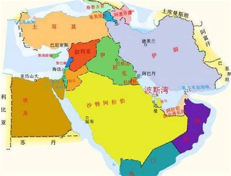 波斯湾地图图片