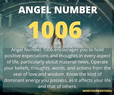 ANGEL NUMBER 1006 MEANING AND SYMBOLISM - Mind Your Body Soul