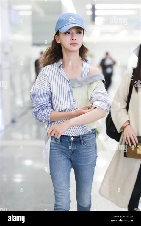 Chinese actress Wu Jinyan arrives at an airport in Shanghai, China, 7 ...