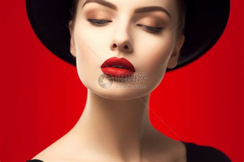 红唇头像温柔女生图片