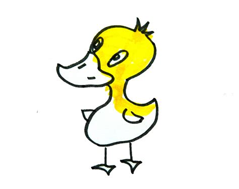 卡通鸭子简笔画画法图片步骤🎬小小画家