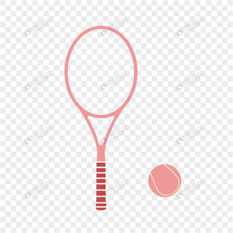 AI矢量图卡通粉红网球拍和网球元素素材下载-正版素材401331429-摄图网