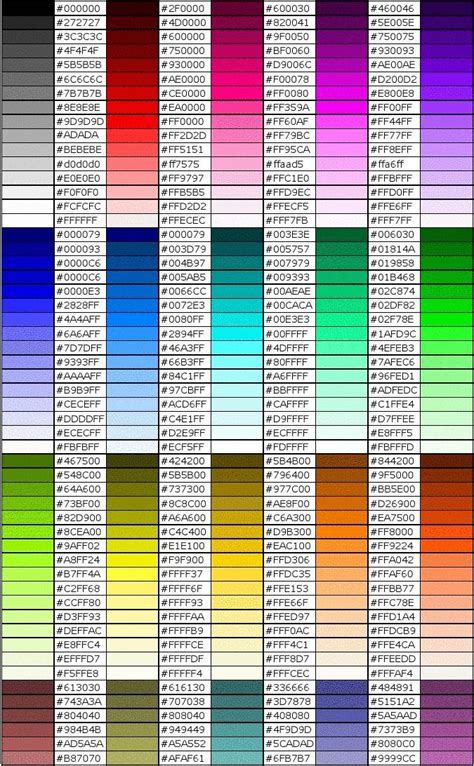 Color 16 Base Code 颜色代码大全 - edolf - 博客园