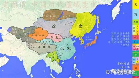 辽国的西迁与金国的扩张形势图-历史地图网