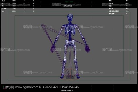 人形骷髅兵模型,fbx,mb,uproject等格式,有骨骼(网盘下载)_科幻角色模型下载-摩尔网CGMOL