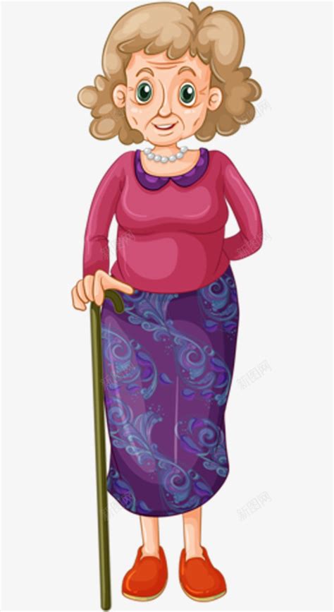 卡通慈祥微笑老奶奶png图片免费下载-素材7SmPPqjVU-新图网