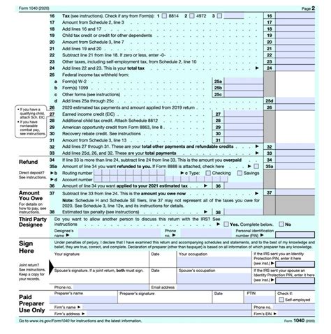 Completing Form 1040 The Face Of Your Tax Return US | 2021 Tax Forms ...