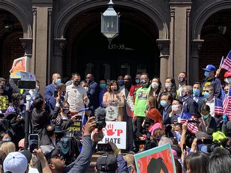 美国纽约举行反对仇恨亚裔犯罪集会游行|人民网|美国|华人_新浪新闻
