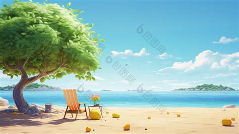 夏日沙滩图片下载 - 觅知网