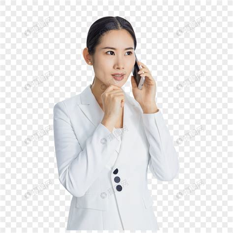 职场女性电话沟通元素素材下载-正版素材401417733-摄图网