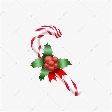 圣诞条纹拐杖糖素材图片免费下载-千库网