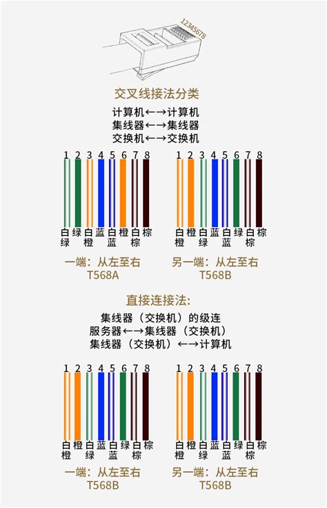 生活工作最实用网线水晶头接法图（网线水晶头排线图片）-e路由器网